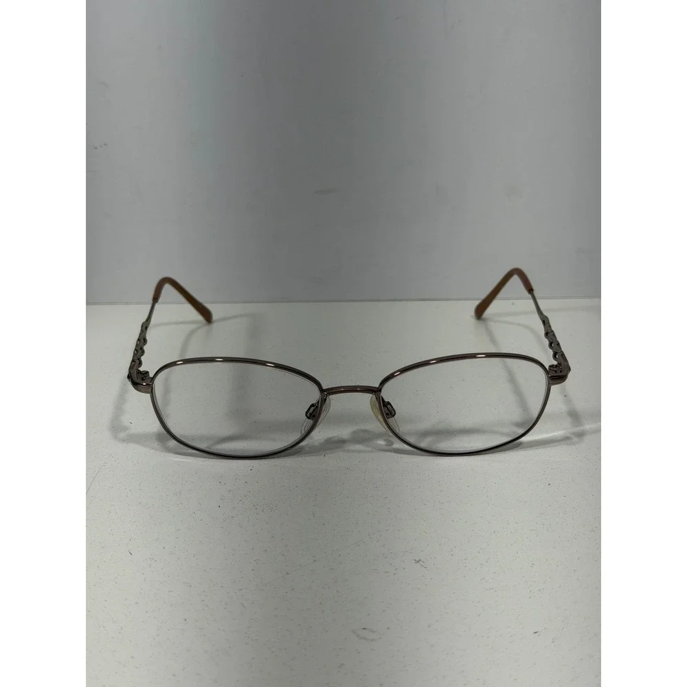 Tura Mod 939 VIO‎ Oval Eyeglasses frames Violet Metal Chain Link 51-17-135 Case
